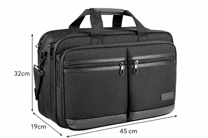 Business Laptop Briefcase - 17-Inch - Shoulder Bag, Expandable, Water-Resistant & RFID Blocking