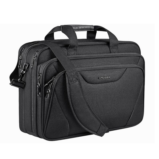 Kroser 17-Inch Laptop Briefcase Water Resistant - RFID Safe - Lightweight & Expandable