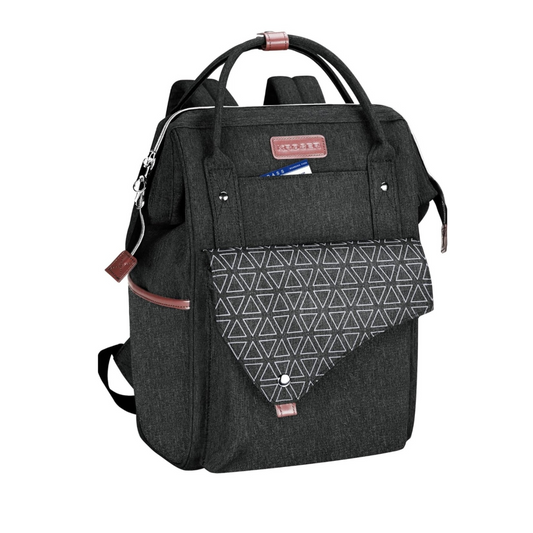 Kroser 15.6-Inch Laptop Bag Lightweight, Water-Resistant Shoulder Backpack with USB Port – Unisex, Black