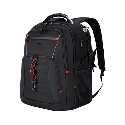Kroser 48L Travel Laptop Backpack TSA-Friendly - Water Resistant & Anti Theft – Zip Lock - Fits 17 inch Laptops - Black