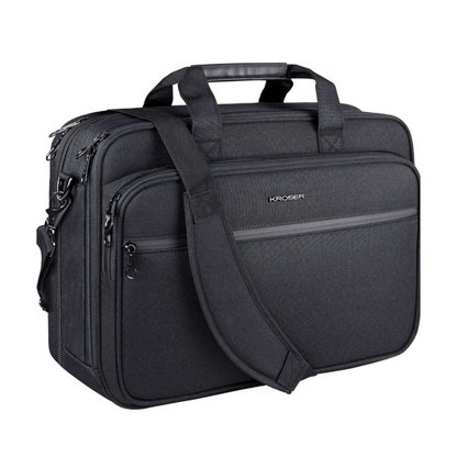 Kroser Business Laptop Briefcase - 17 Inch - Water-Resistant - Expandable & RFID Protected - Lightweight Shoulder Briefcase for Men & Women