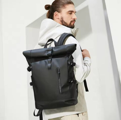 Rolltop Backpack with 15.6" Laptop Compartment – Ultralight, Water-Resistant & USB Port – Ideal for Hiking, Cycling & Everyday Use