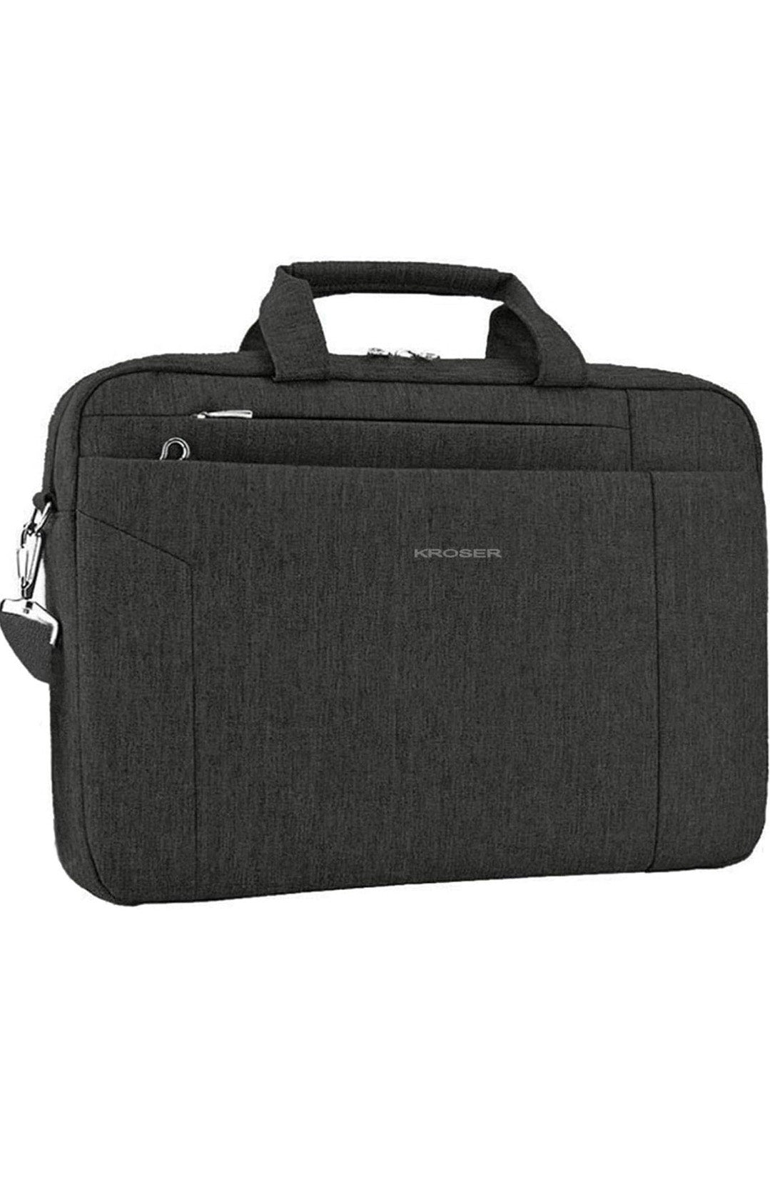 Kroser 15.6-Inch Laptop Briefcase – Expandable, Water-Resistant & RFID Safe – Lightweight Business Bag – Black