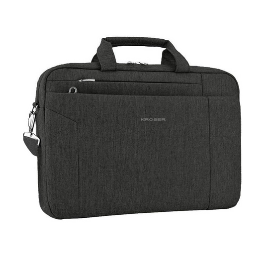 Kroser 15.6-Inch Laptop Briefcase – Expandable, Water-Resistant & RFID Safe – Lightweight Business Bag – Black
