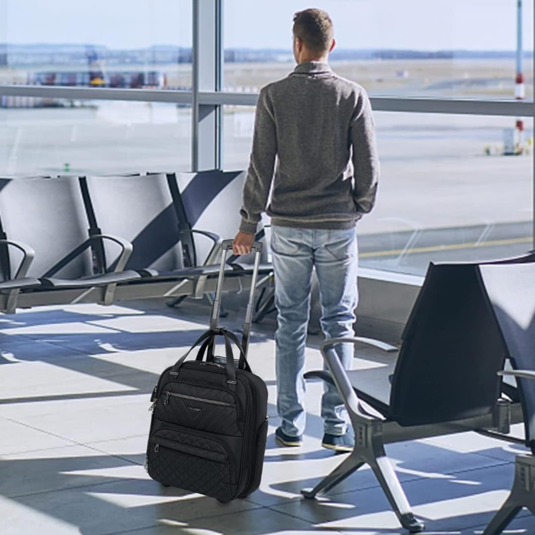 Business Hand Luggage Trolley 40cm – Lightweight, Water-Resistant Carry-On - 15.6" Laptop - KangarCase 