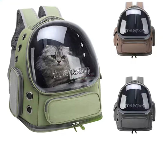 Transparent Pet Travel Backpack & Breathable Carrier bag for Small Cats & Dogs