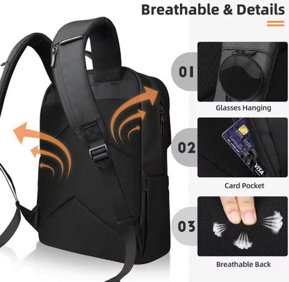Laptop Backpack with 15.6" Compartment – Waterproof Flap Design, Multiple Pockets & Ultralight Daypack for Travel, Work & Everyday Use