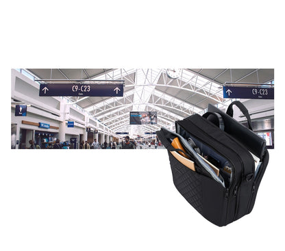 Kroser 17-Inch  Quilted  Laptop Shoulder Bag - Water Resistant - RFID-Protected Lightweight - Stylish - Men & Women