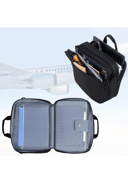 Kroser 17-Inch  Quilted  Laptop Shoulder Bag - Water Resistant - RFID-Protected Lightweight - Stylish - Men & Women