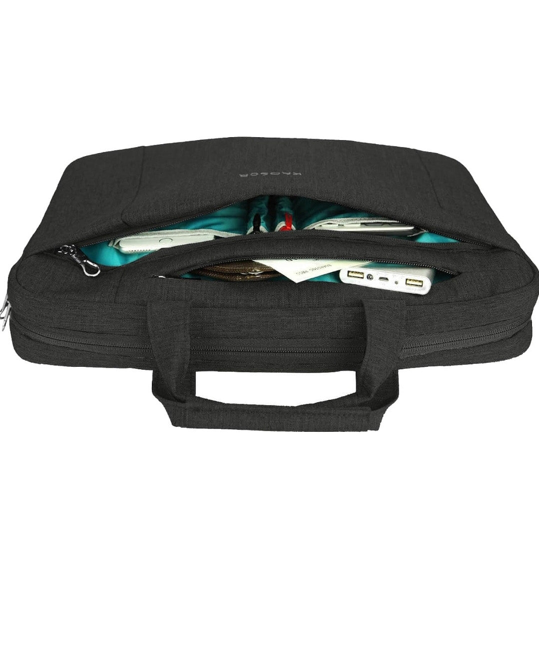 Kroser 15.6-Inch Laptop Briefcase – Expandable, Water-Resistant & RFID Safe – Lightweight Business Bag – Black