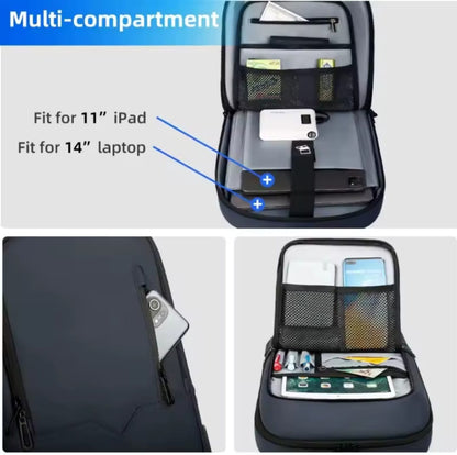 Slim Laptop Backpack 15 Inch – USB Type-C Ports, Water-Resistant, Sleek Lightweight Design