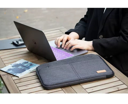 Classic Water-Resistant Laptop Sleeve with Extra Pockets – Slim & Protective Design