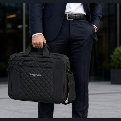 KangarCase Business Quilted Briefcase