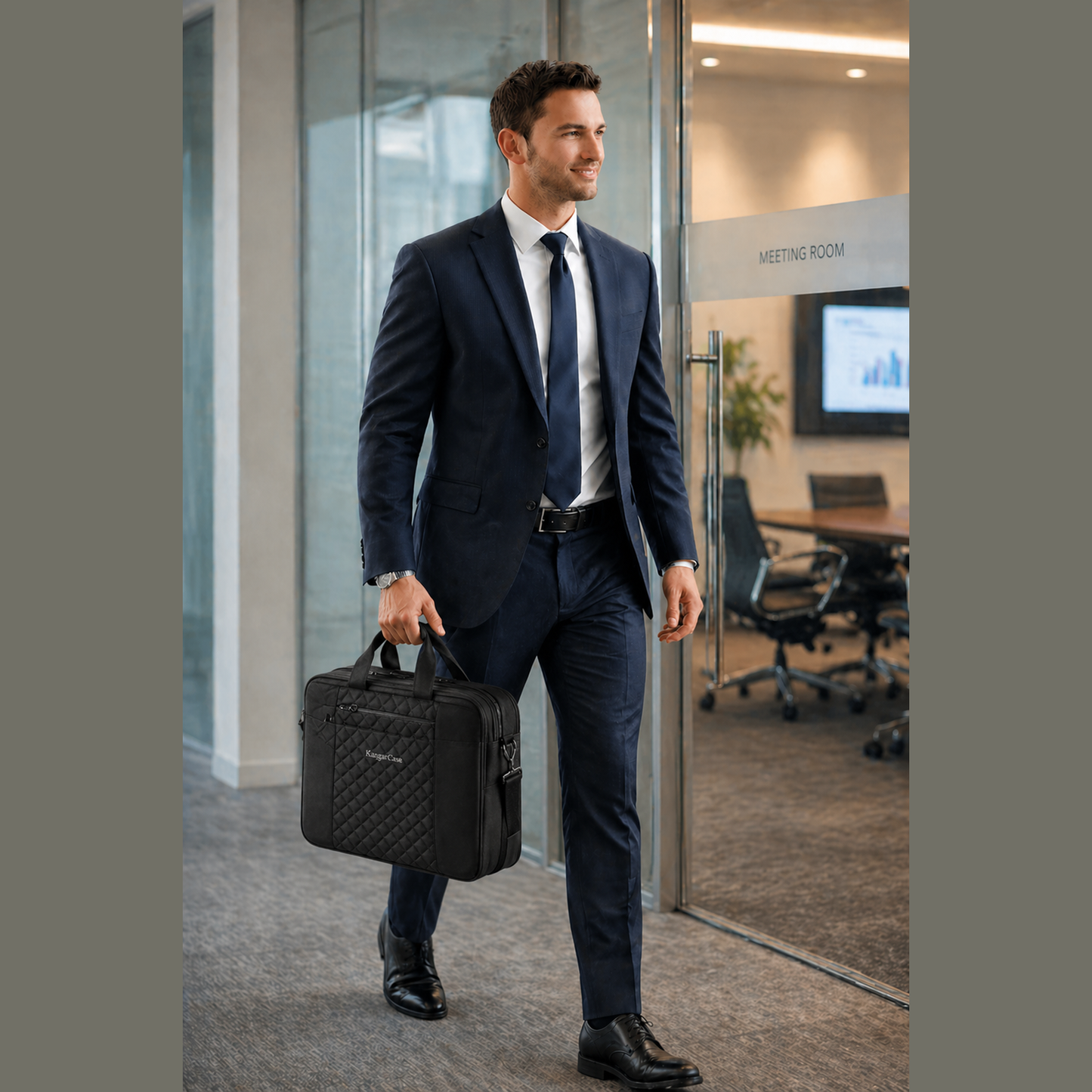 KangarCase Business Quilted Briefcase