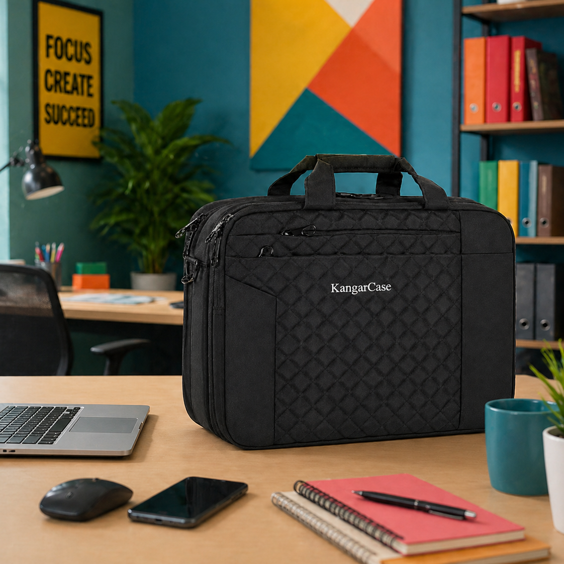 KangarCase Business Quilted Briefcase