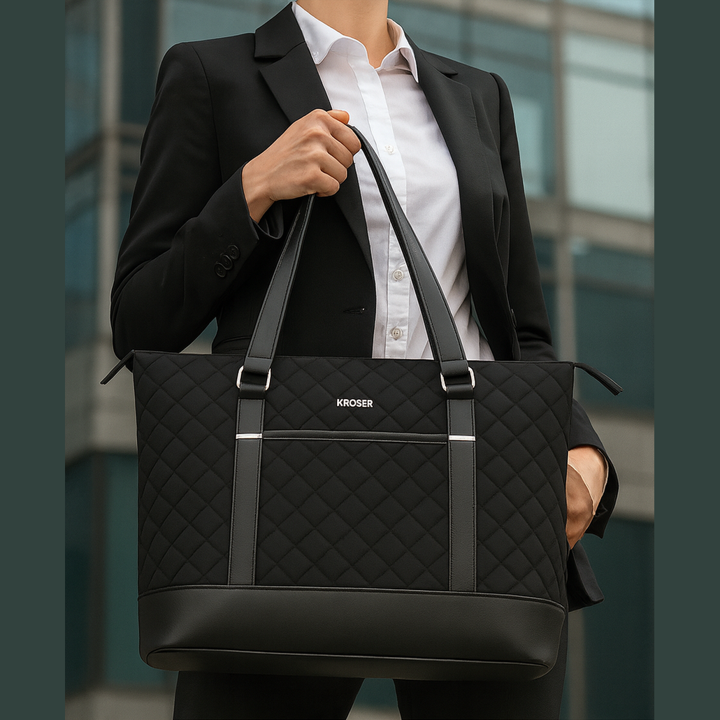 Women’s Laptop Handbag 15.6 Inch Waterproof & Lightweight USB Port – Black