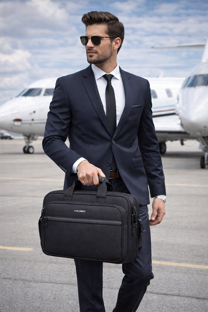 Business Laptop Briefcase - 17 Inch - Water-Resistant - Expandable & RFID Protected