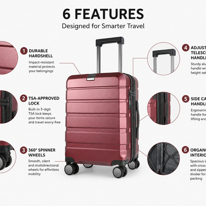 KangarCase Compact Hand Luggage Suitcase
