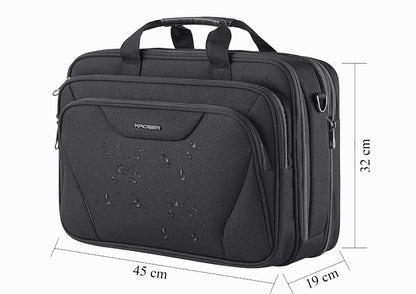 Kroser 17-Inch Laptop Briefcase Water Resistant - RFID Safe - Lightweight & Expandable