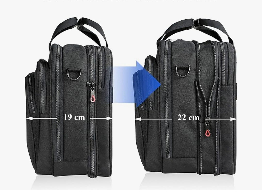 Kroser 17-Inch Laptop Briefcase Water Resistant - RFID Safe - Lightweight & Expandable