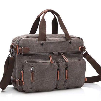 Vintage 17-Inch Laptop Messenger Bag – Ultralight Shoulder Bag with Multiple Compartments & Sleek Design – Business & Everyday Backpack