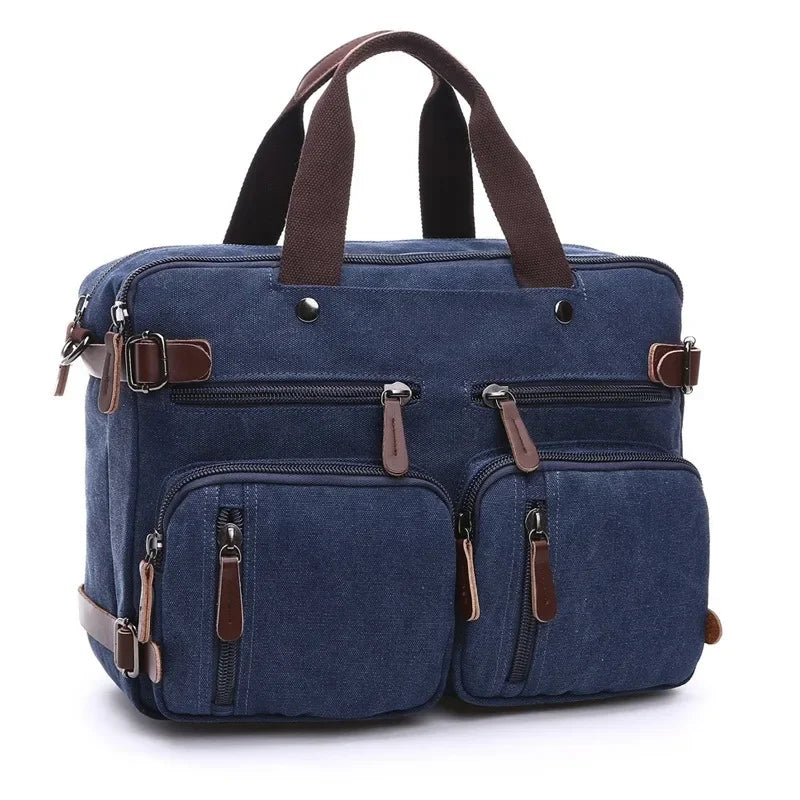 Vintage 17-Inch Laptop Messenger Bag – Ultralight Shoulder Bag with Multiple Compartments & Sleek Design – Business & Everyday Backpack