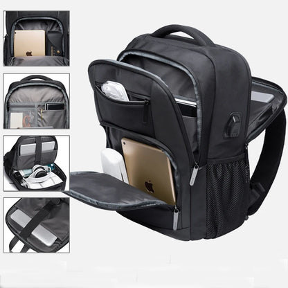 Laptop Backpack – 17 Inch Water-Resistant - USB Port - Anti Theft Durable & Compact Design