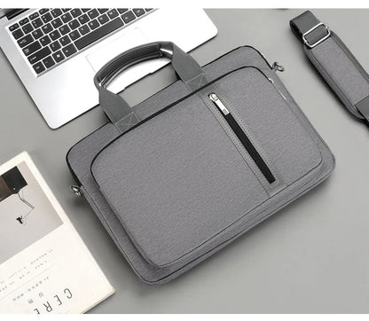 Laptop Sleeve & Shoulder Bag – Extra Foam Protection, Luggage Belt, and Water-Resistant Design – Fits MacBook, ASUS, Lenovo, Dell & Huawei