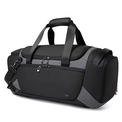 Men’s Sports Duffel Bag – Water-Resistant Gym Bag with Dry/Wet Separation & Extra Side Shoe Compartment – Ideal for Travel & Fitness
