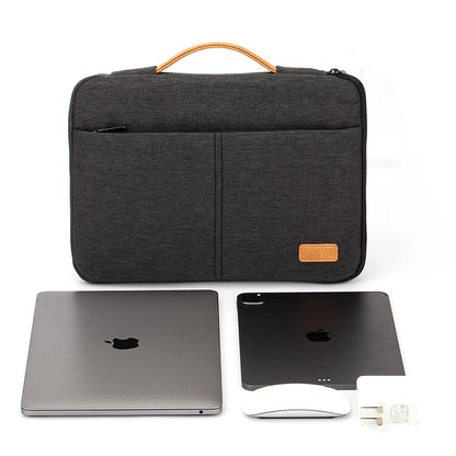 Classic Water-Resistant Laptop Sleeve with Extra Pockets – Slim & Protective Design