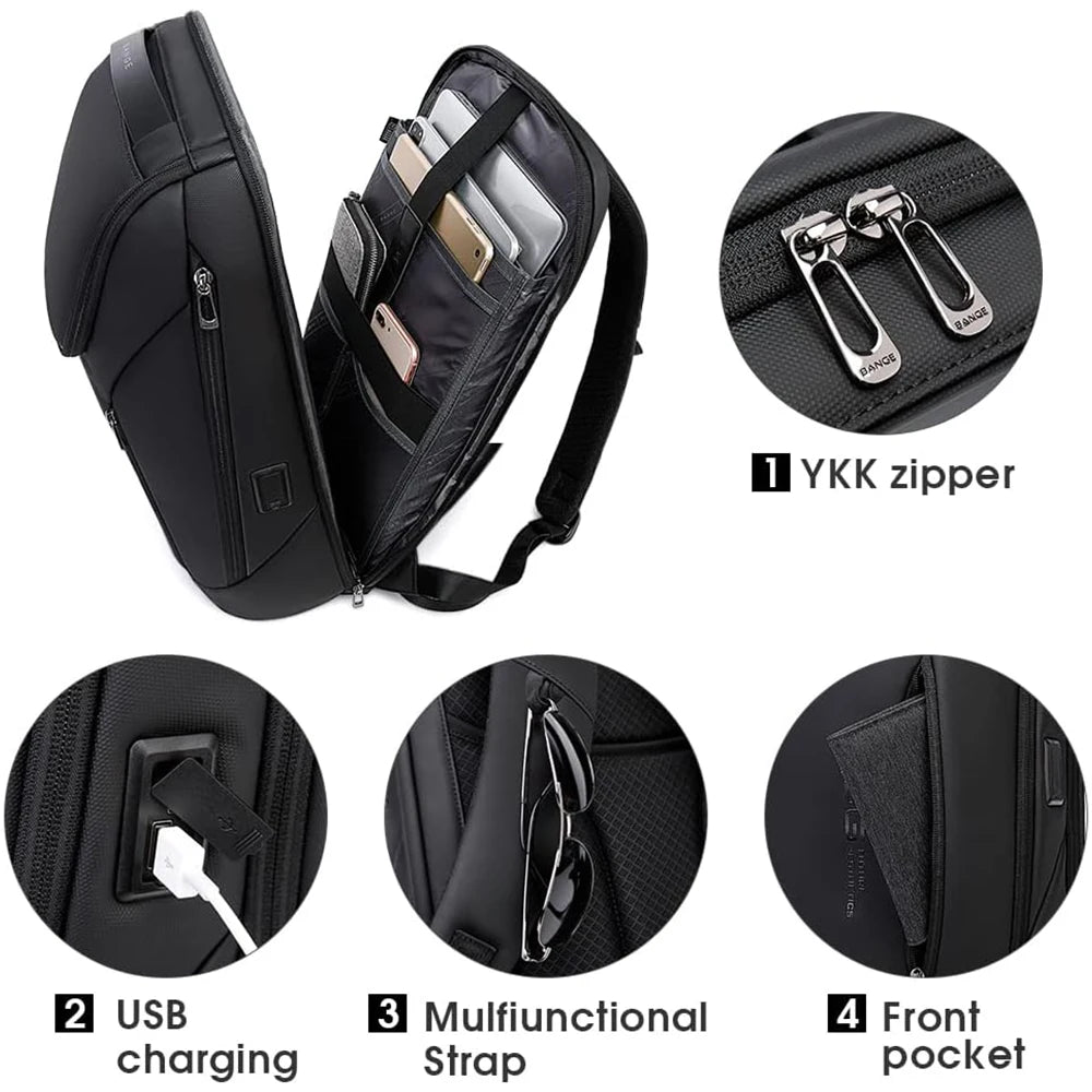 Business Laptop Backpack - 17 Inch - USB port - Sleek & Structured Design