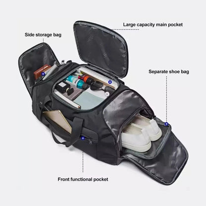 Large Sports Gym Duffel Bag – Backpack Combination with Multiple Pockets