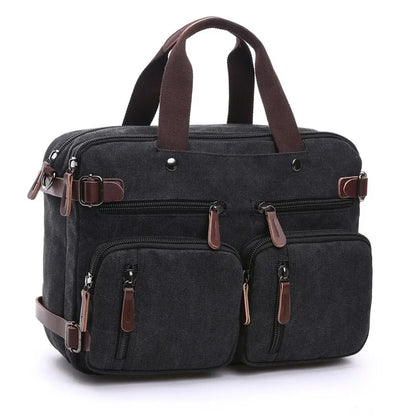 Vintage 17-Inch Laptop Messenger Bag – Ultralight Shoulder Bag with Multiple Compartments & Sleek Design – Business & Everyday Backpack