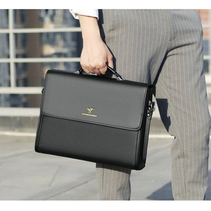 Luxury Men's Designer Briefcase – Stylish Business Shoulder Bag for Work & Office Use