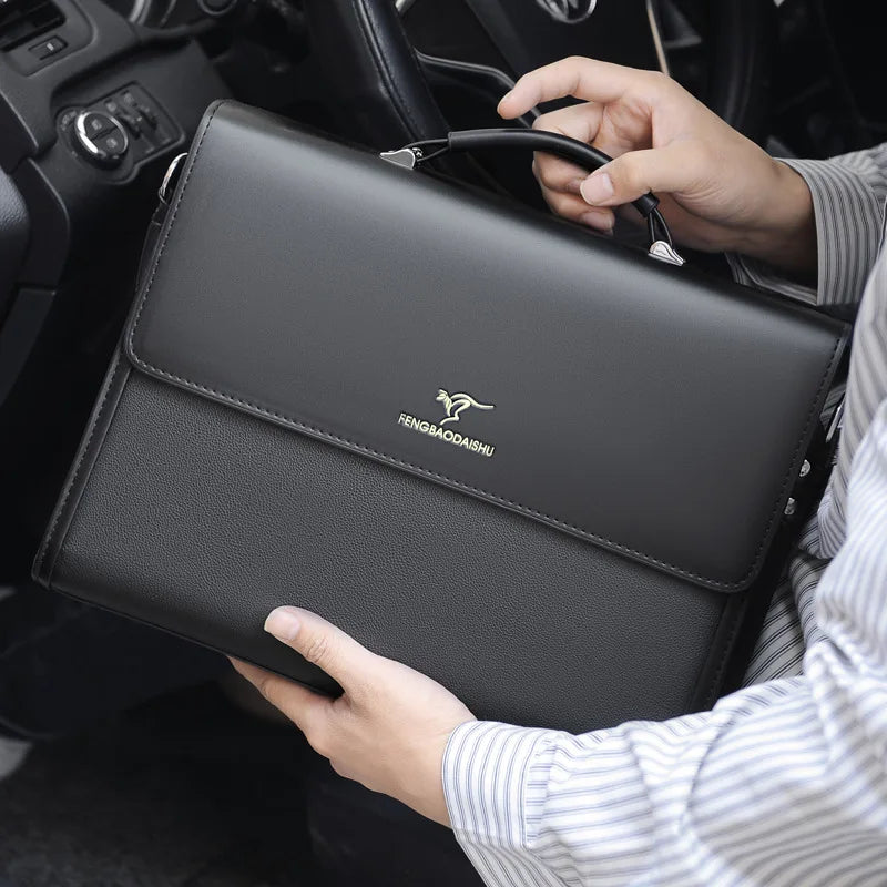 Luxury Men's Designer Briefcase – Stylish Business Shoulder Bag for Work & Office Use
