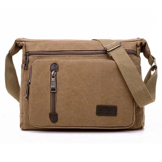 Vintage Crossbody Bag – Stylish Multi-Pockets Shoulder Bag for Men & Women – Casual & Functional Design