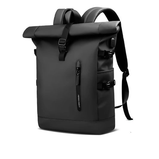 Rolltop Backpack with 15.6" Laptop Compartment – Ultralight, Water-Resistant & USB Port – Ideal for Hiking, Cycling & Everyday Use