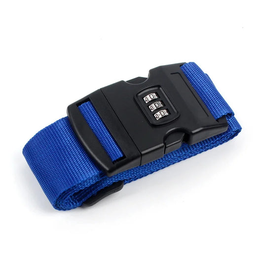 Anti-Theft Luggage Strap with Number Lock – Adjustable Suitcase Belt for Secure Travel