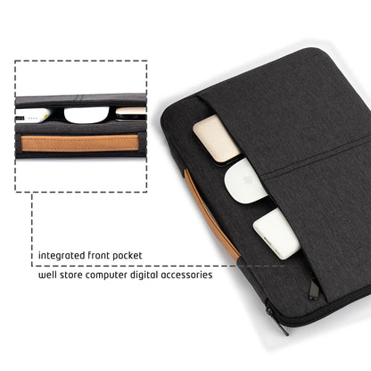 Classic Water-Resistant Laptop Sleeve with Extra Pockets – Slim & Protective Design