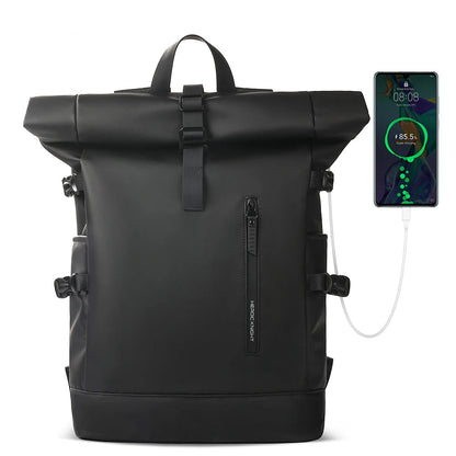 Rolltop Backpack with 15.6" Laptop Compartment – Ultralight, Water-Resistant & USB Port – Ideal for Hiking, Cycling & Everyday Use
