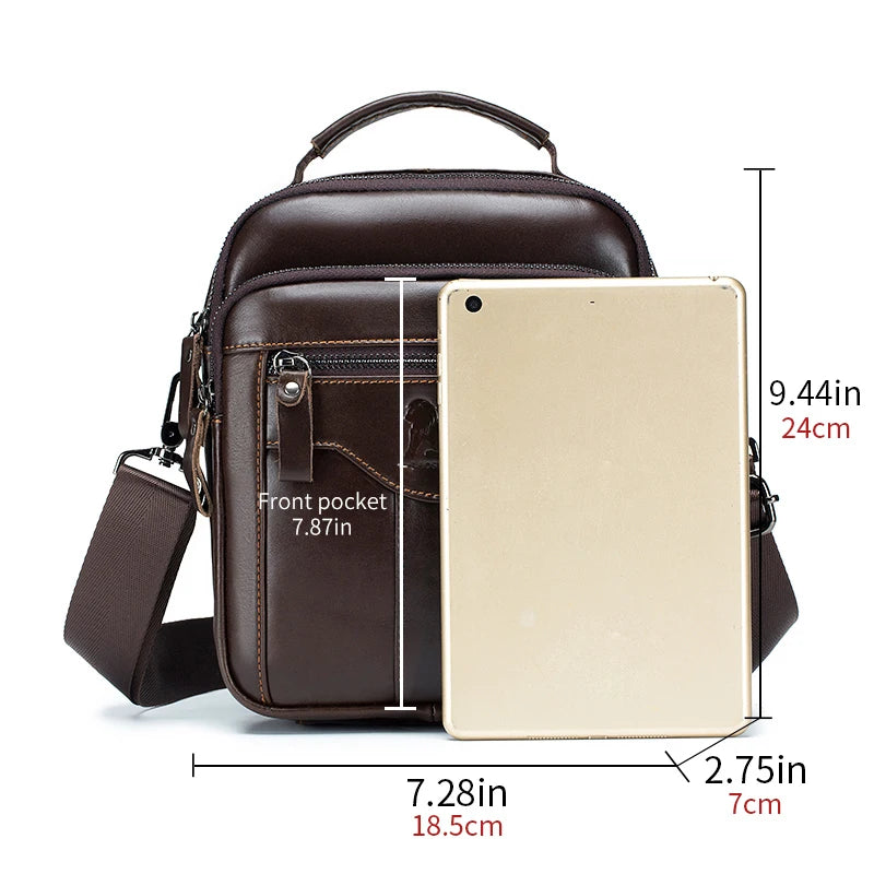 Crossbody Shoulder Bag – Sleek Urban Leather & Functional with Multi-Pocket for Everyday Use
