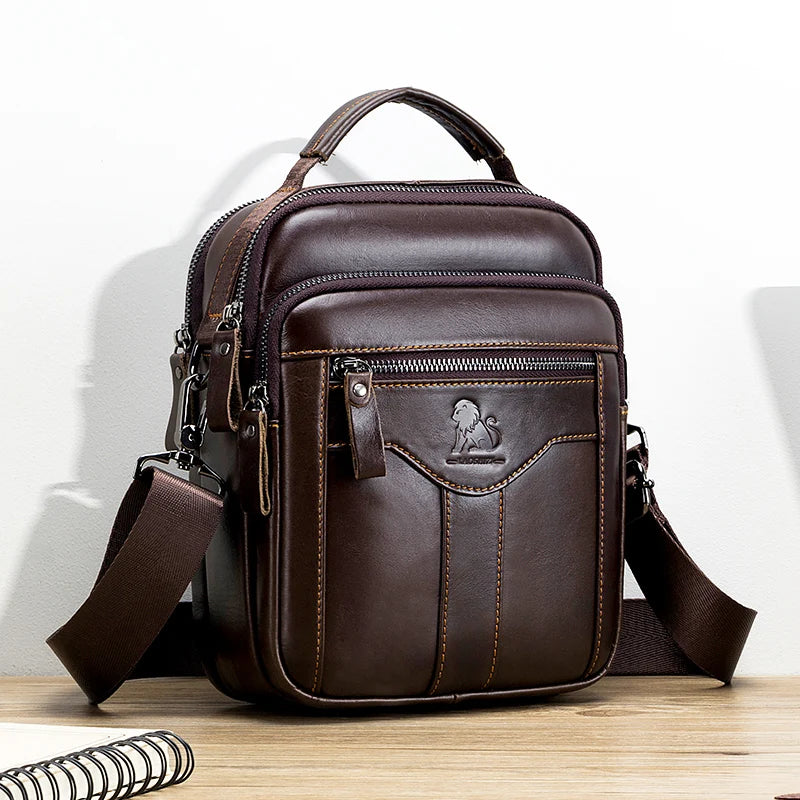 Crossbody Shoulder Bag – Sleek Urban Leather & Functional with Multi-Pocket for Everyday Use