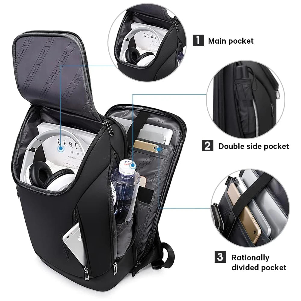 Business Laptop Backpack - 17 Inch - USB port - Sleek & Structured Design