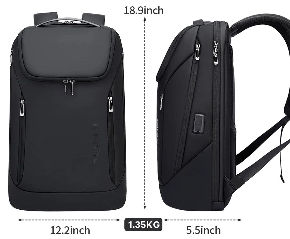 Business Laptop Backpack - 17 Inch - USB port - Sleek & Structured Design