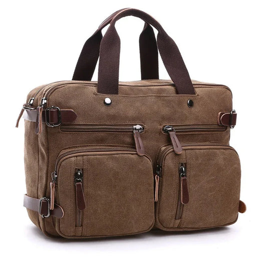 Vintage 17-Inch Laptop Messenger Bag – Ultralight Shoulder Bag with Multiple Compartments & Sleek Design – Business & Everyday Backpack