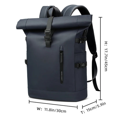 Rolltop Backpack with 15.6" Laptop Compartment – Ultralight, Water-Resistant & USB Port – Ideal for Hiking, Cycling & Everyday Use
