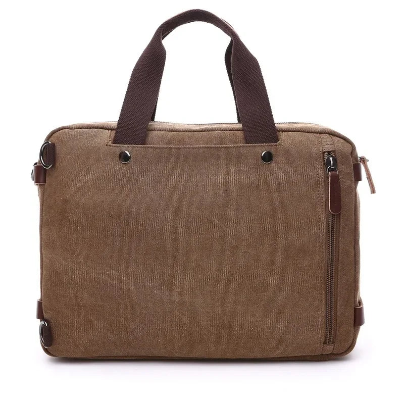 Vintage 17-Inch Laptop Messenger Bag – Ultralight Shoulder Bag with Multiple Compartments & Sleek Design – Business & Everyday Backpack