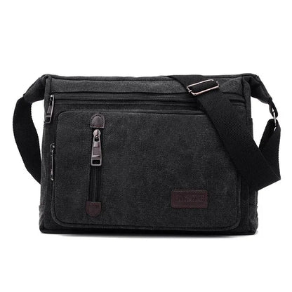 Vintage Crossbody Bag – Stylish Multi-Pockets Shoulder Bag for Men & Women – Casual & Functional Design