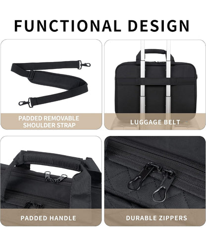 Kroser 17-Inch  Quilted  Laptop Shoulder Bag - Water Resistant - RFID-Protected Lightweight - Stylish - Men & Women