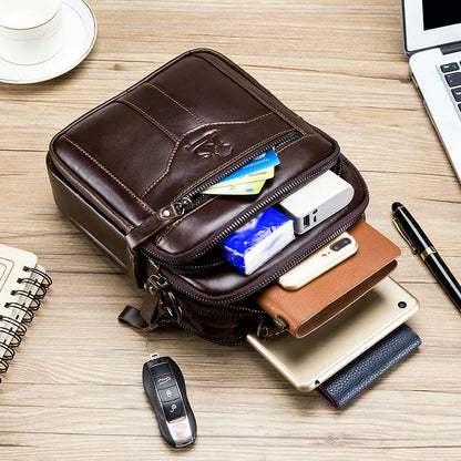Crossbody Shoulder Bag – Sleek Urban Leather & Functional with Multi-Pocket for Everyday Use